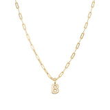 Gold Vermeil Paperclip Bubble Letter Necklace