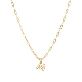 Gold Vermeil Paperclip Bubble Letter Necklace
