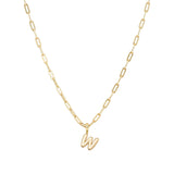 Gold Vermeil Paperclip Bubble Letter Necklace