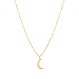 Gold Vermeil Paperclip Crescent Necklace