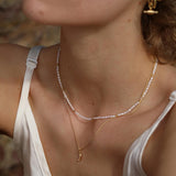 Gold Vermeil Petite Pearl Necklace