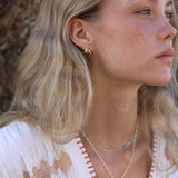 Gold Vermeil Waved Hoops - Medium