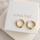 Gold Vermeil Waved Hoops - Medium
