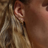 Gold Vermeil Waved Hoops - Small