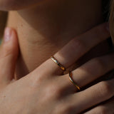 Gold Vermeil Waved Ring