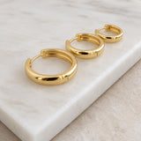 Gold Vermeil Wide Hoops Small