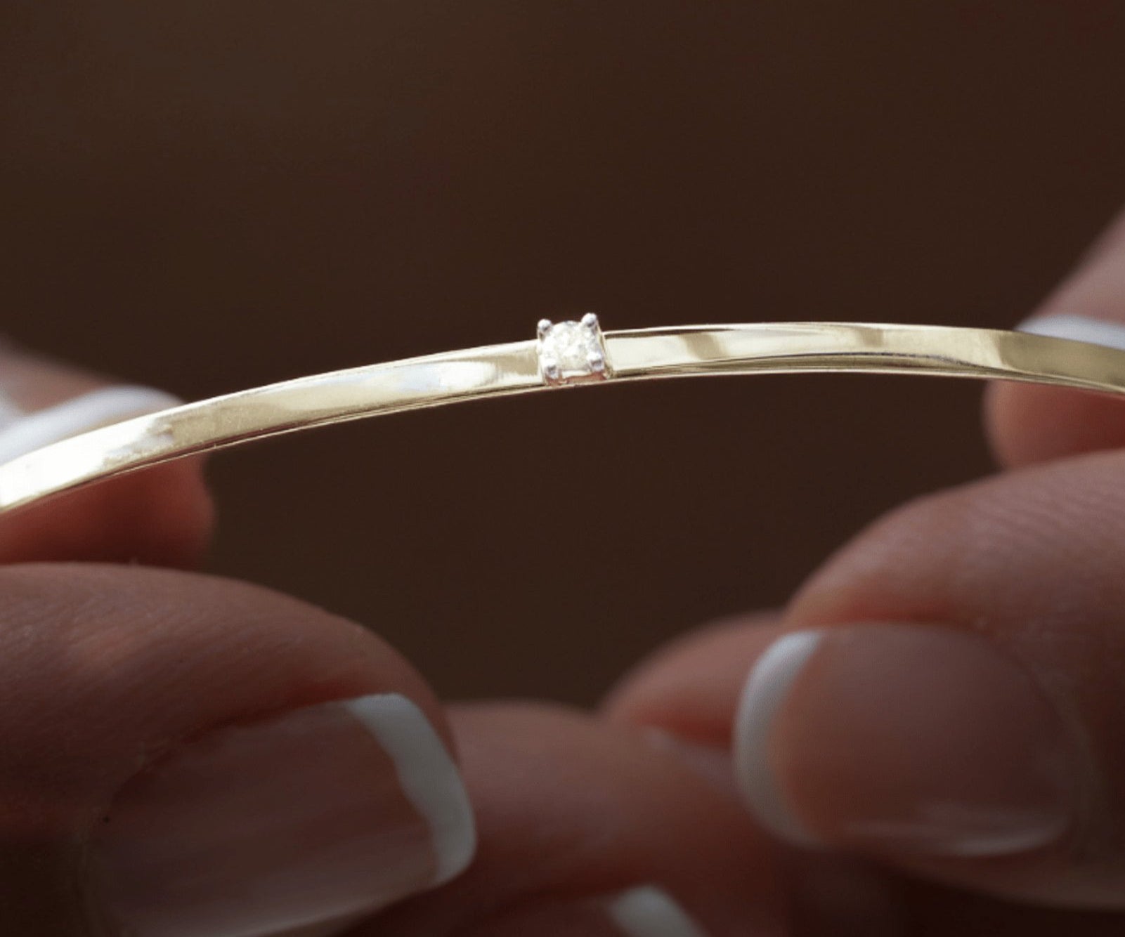 Picture of Luna Rae Solid 9k Gold Horizon Bangle