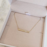 Imperfect Wide Bar Diamond Necklace