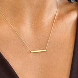 Imperfect Wide Bar Diamond Necklace