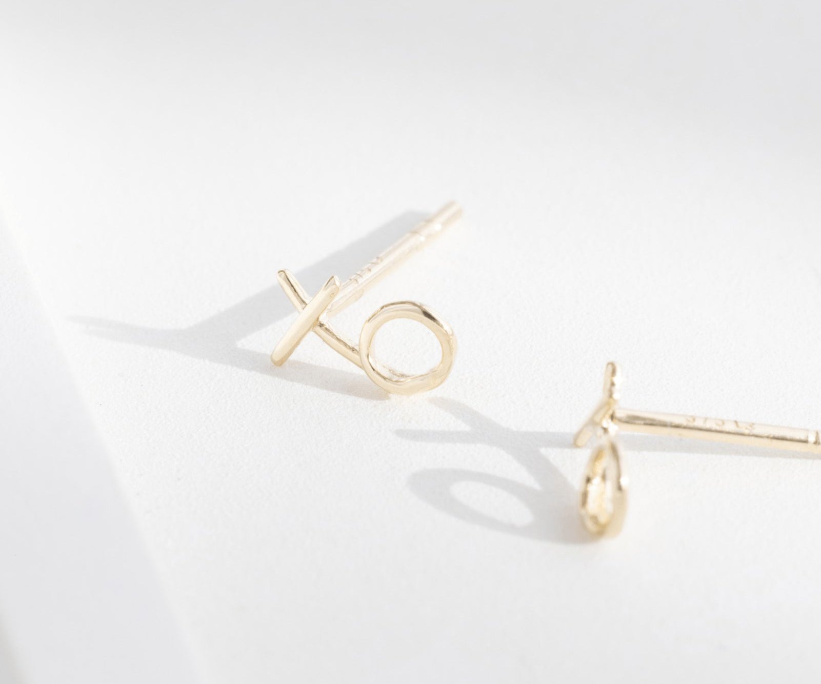Picture of Luna Rae Solid 9k Gold Kiss Hug Studs