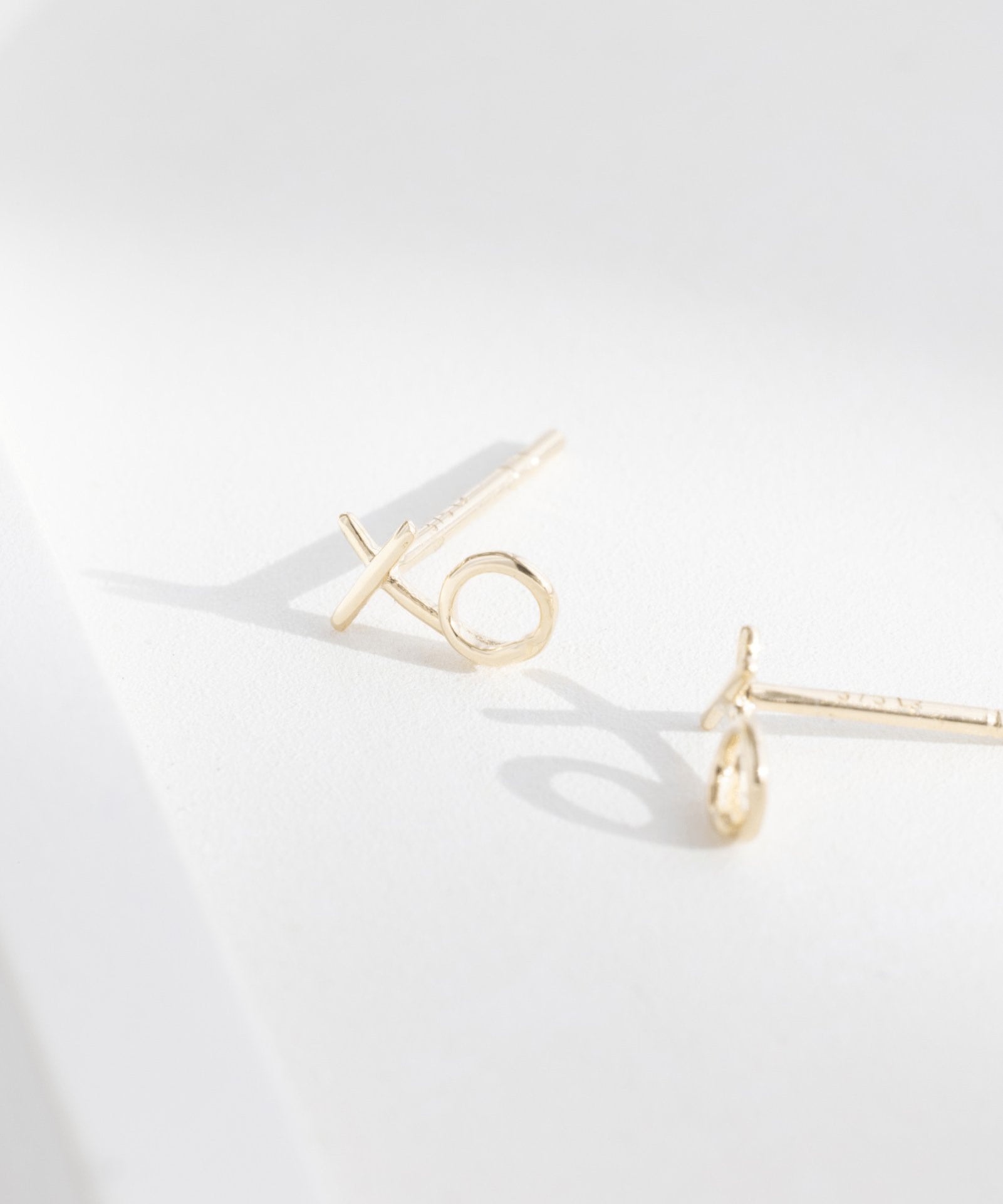 Picture of Luna Rae Solid 9k Gold Kiss Hug Studs