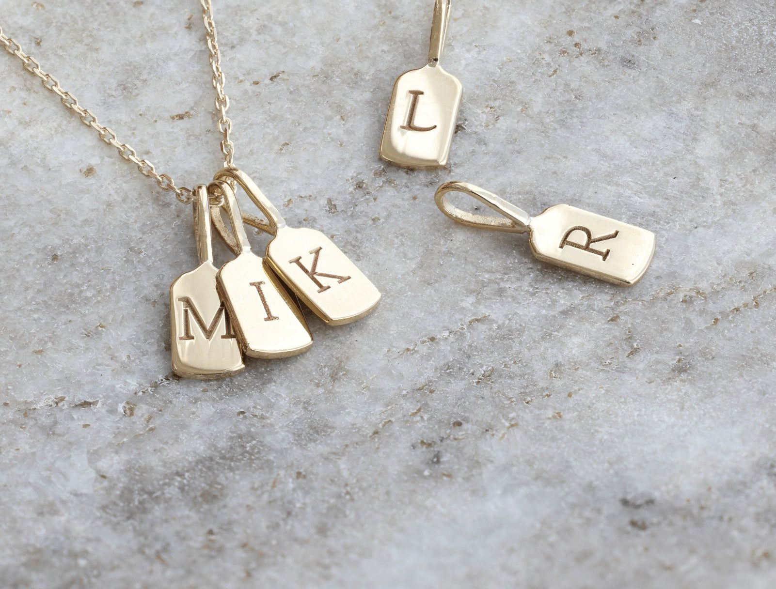 Picture of Luna Rae Solid 9k Gold Letter M