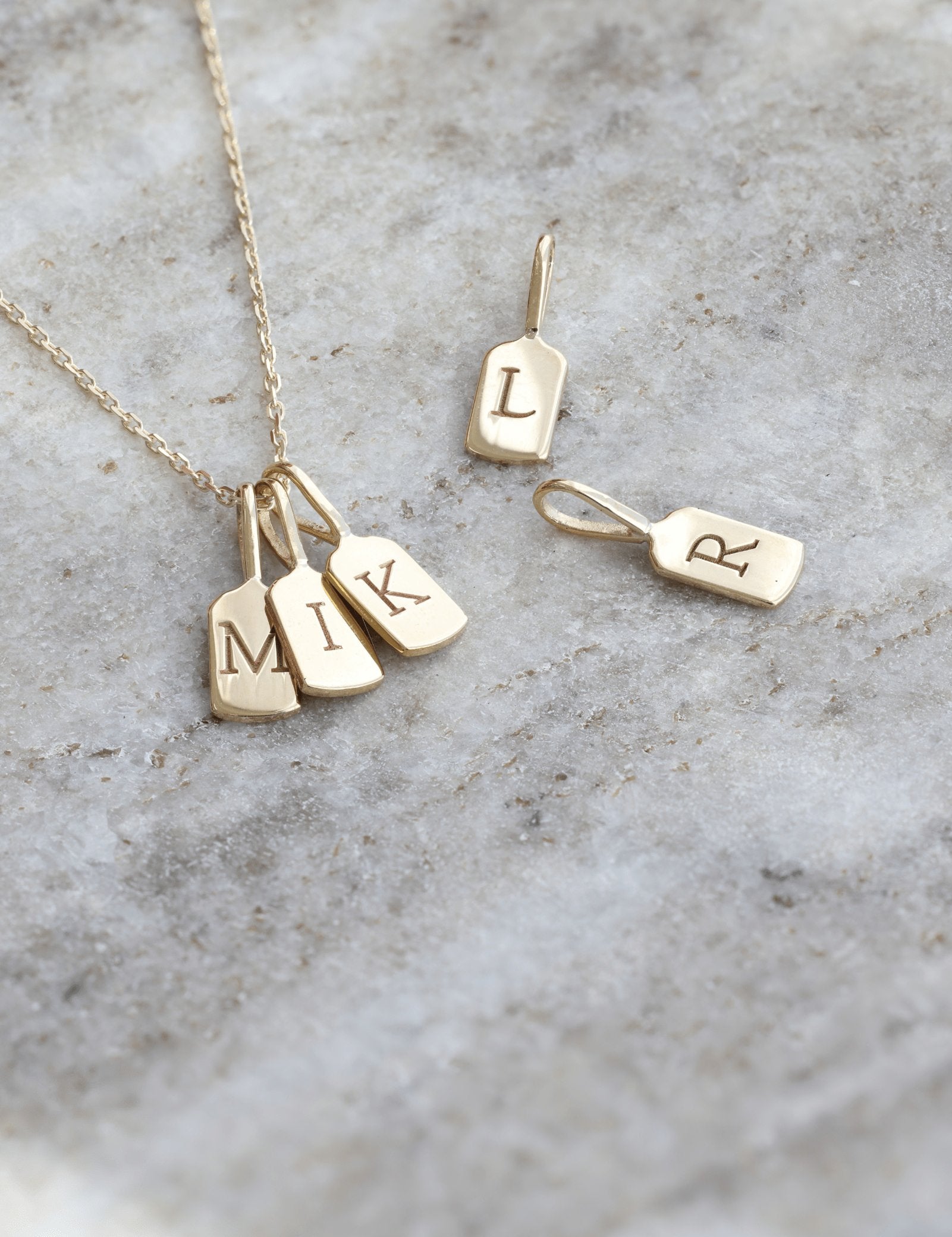 Picture of Luna Rae Yellow Gold Letter M