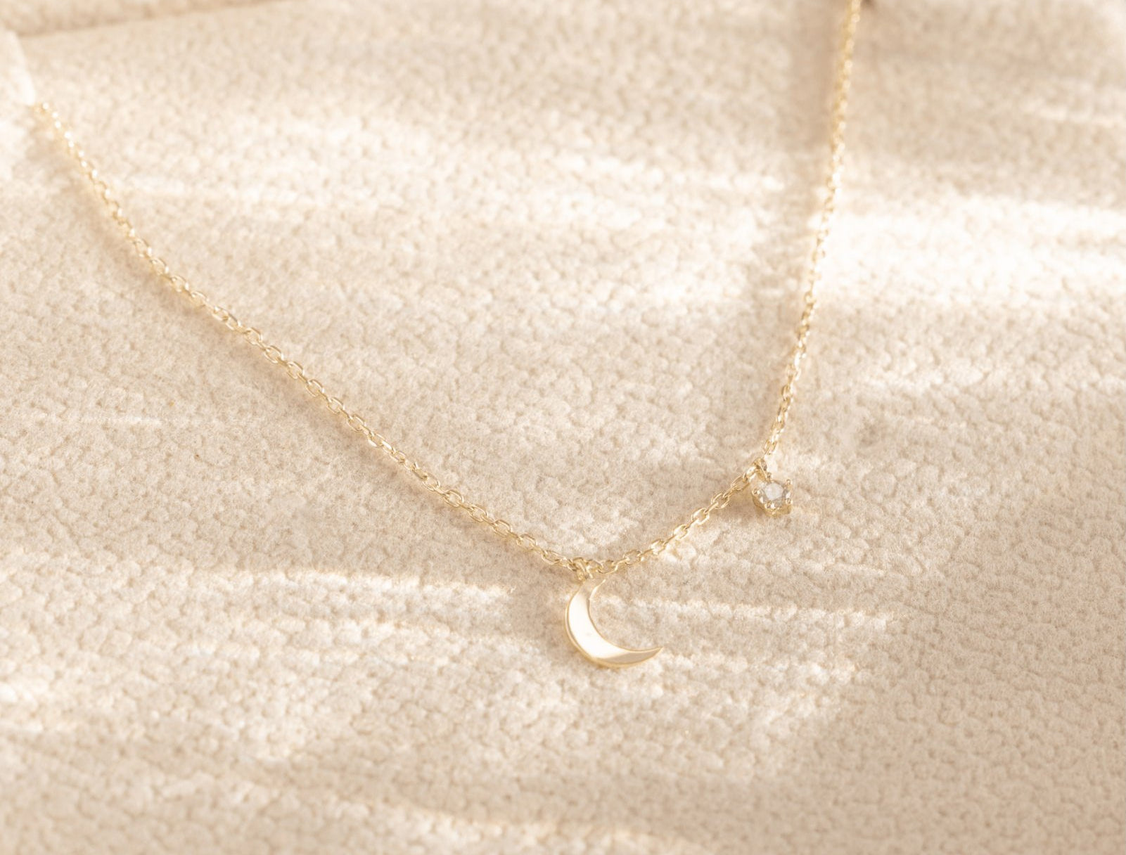 Picture of Luna Rae Solid 9k Gold Luna Necklace