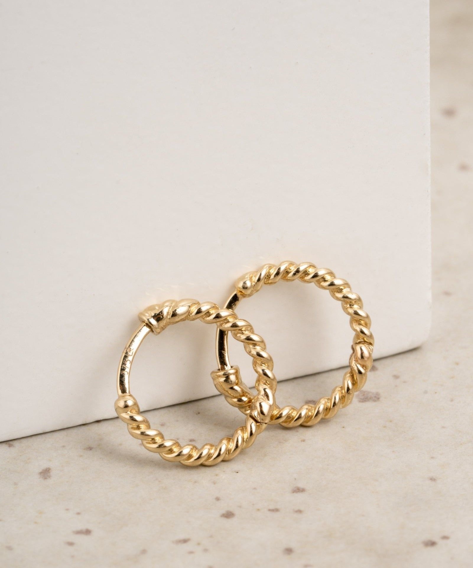 Picture of Luna Rae Solid 9k Gold Lyra Huggies