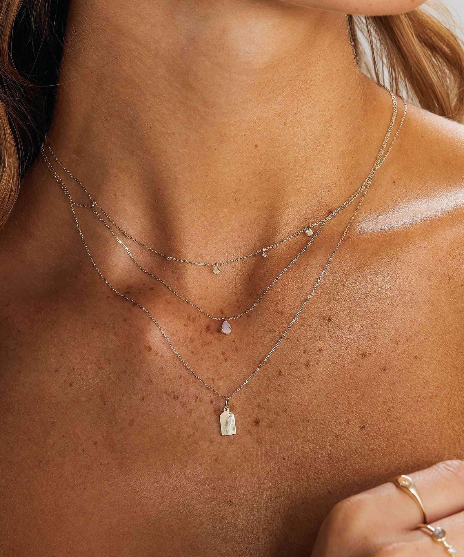 Picture of Luna Rae Solid 9k Gold Mirrored Stars Necklace