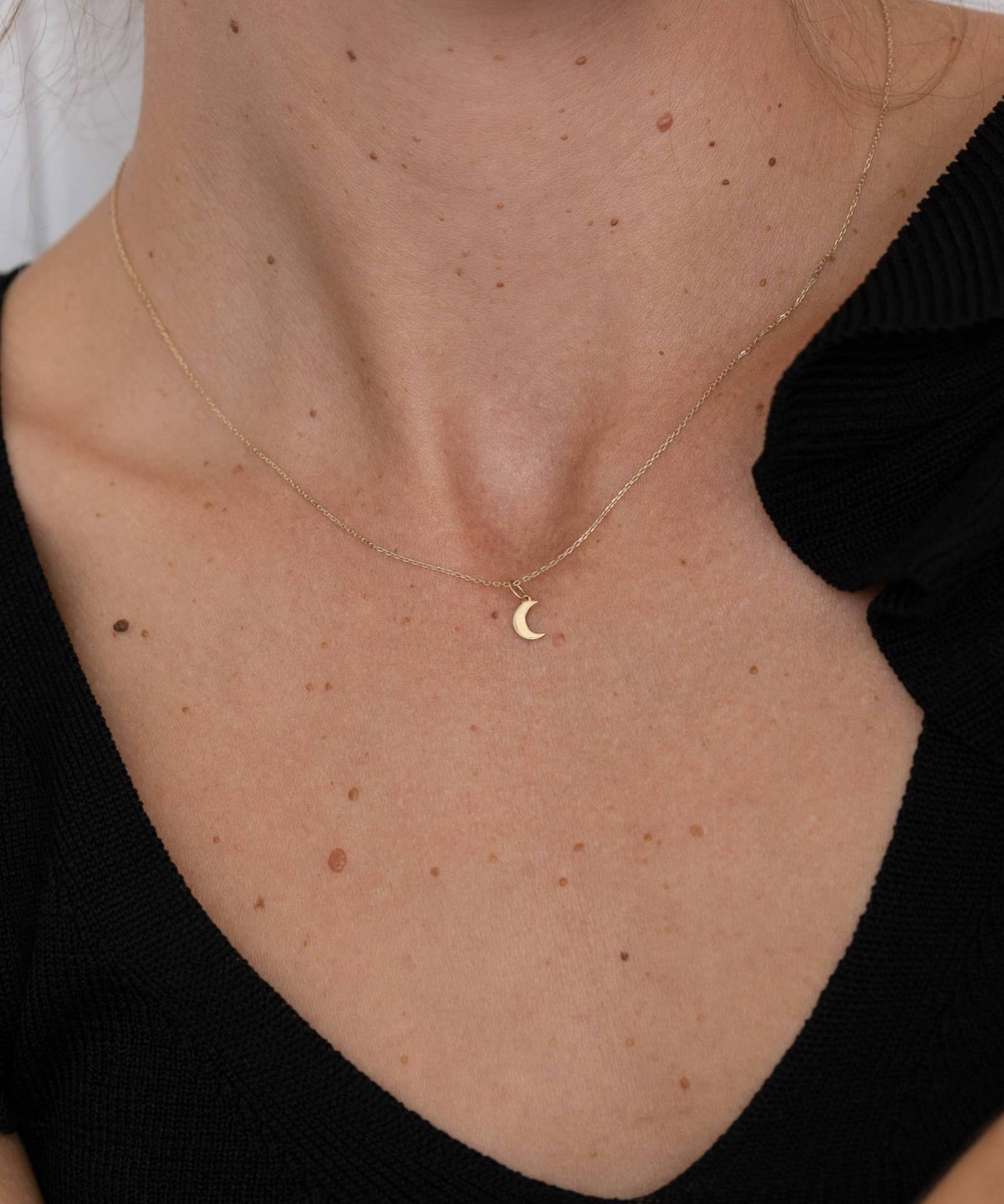 Picture of Luna Rae Solid 9k Gold My Moon Necklace