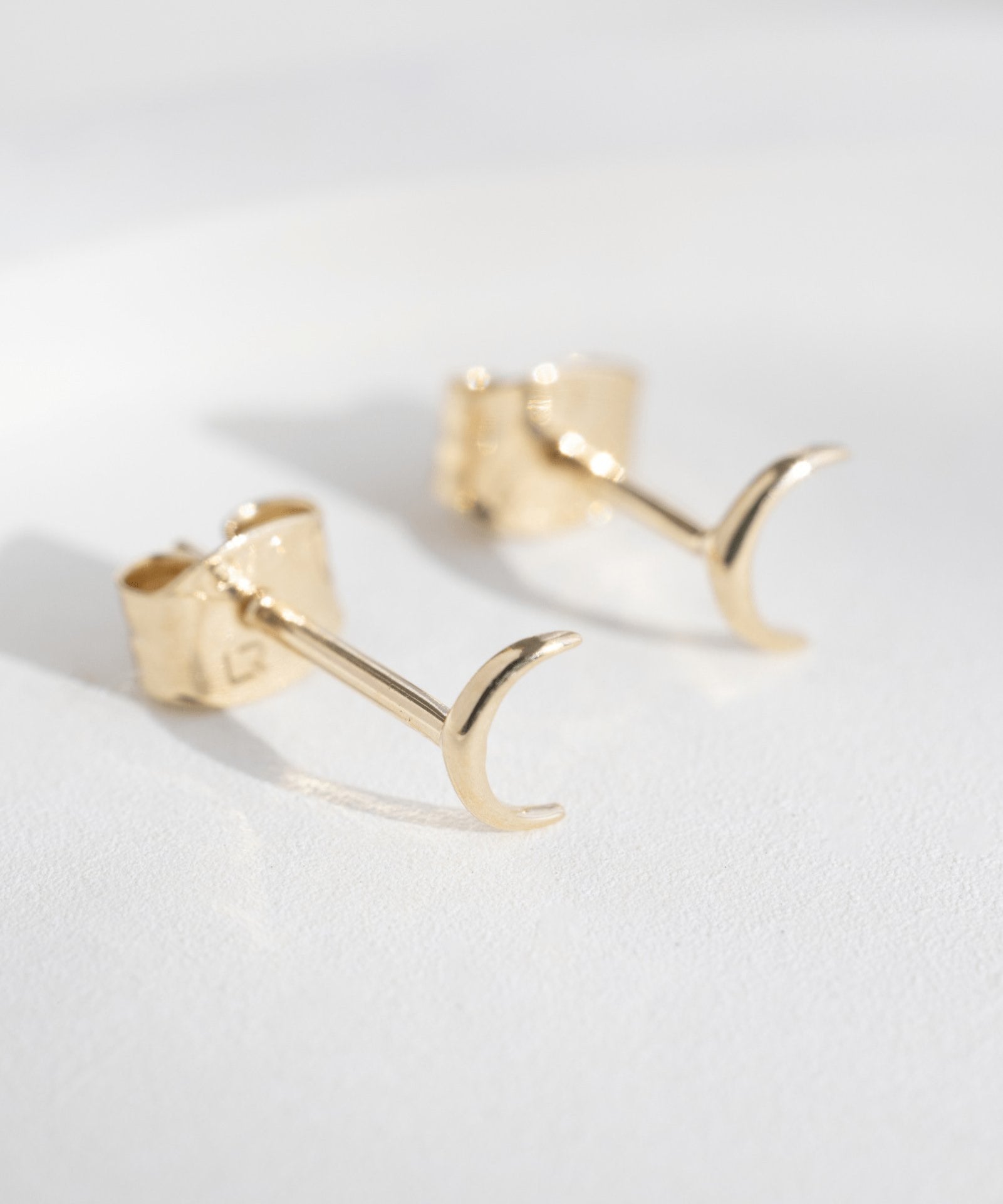 Picture of Luna Rae Solid 9k Gold Moon Studs