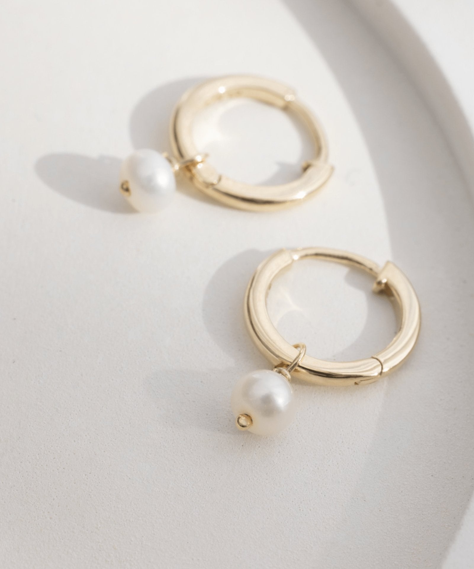 Picture of Luna Rae Solid 9k Gold Moonglade Huggies