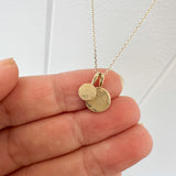 Multi Stacked Flat Disc Necklace