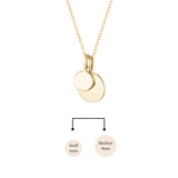 Multi Stacked Flat Disc Necklace