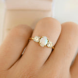 Opal Diamond Ring