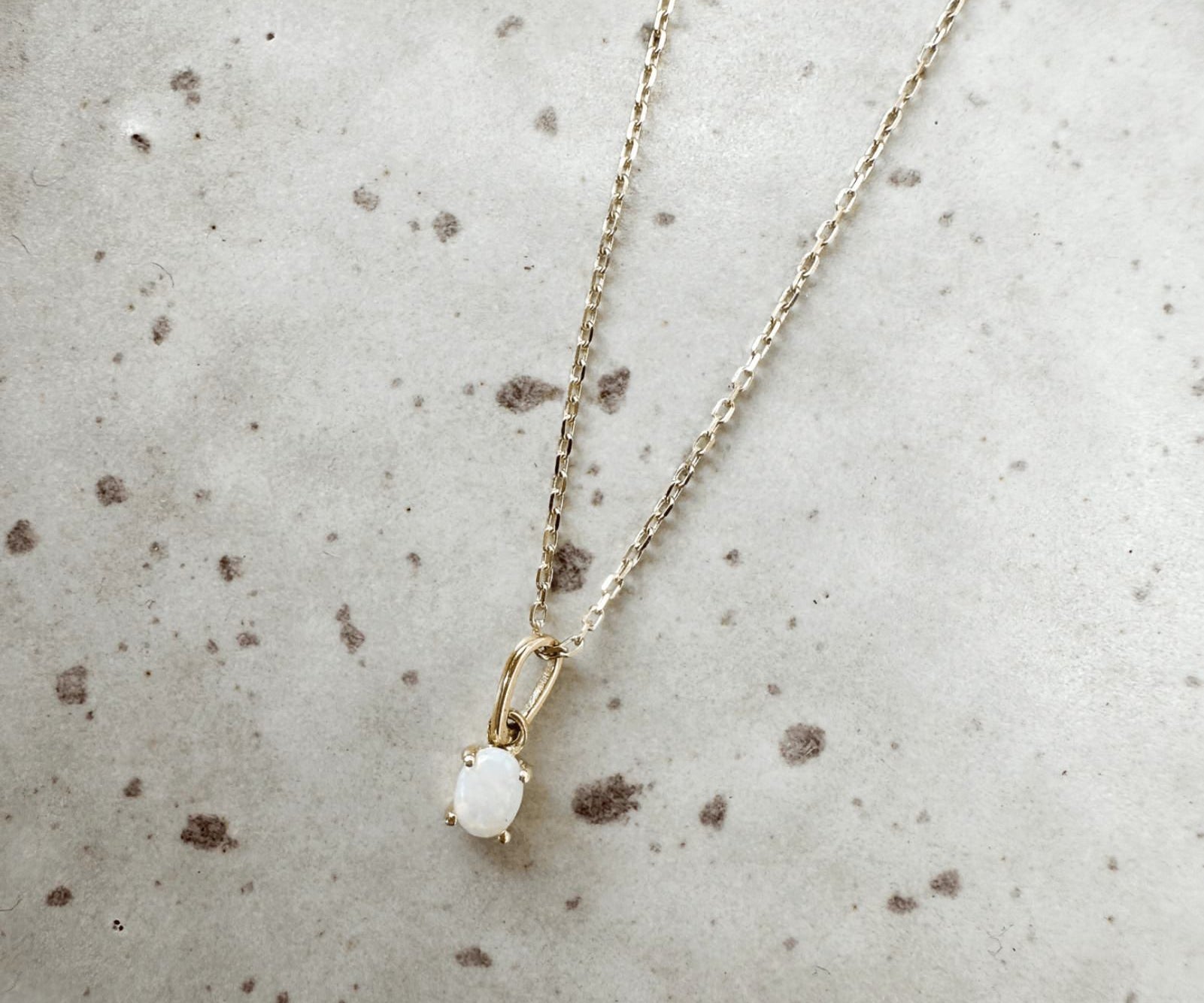 Picture of Luna Rae Solid 9k Gold Opal Necklace