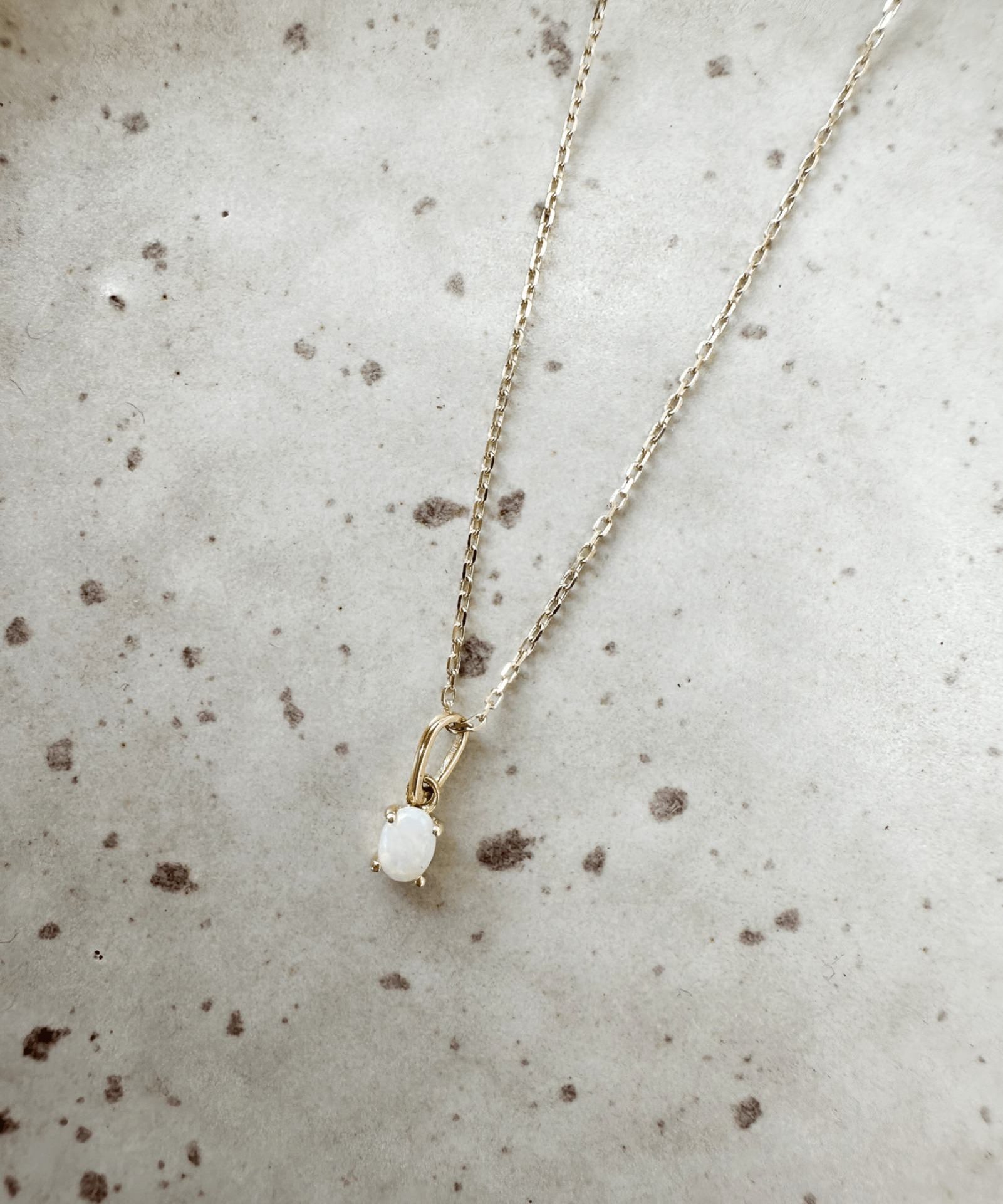 Picture of Luna Rae Solid 9k Gold Opal Necklace