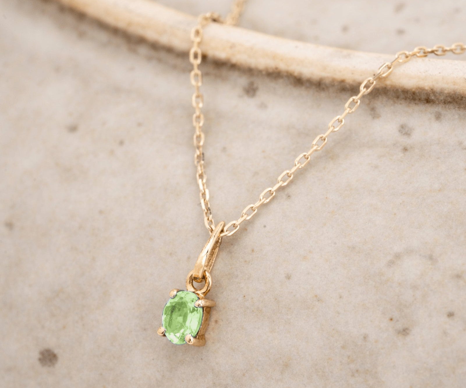 Picture of Luna Rae Solid 9k Gold Peridot Necklace