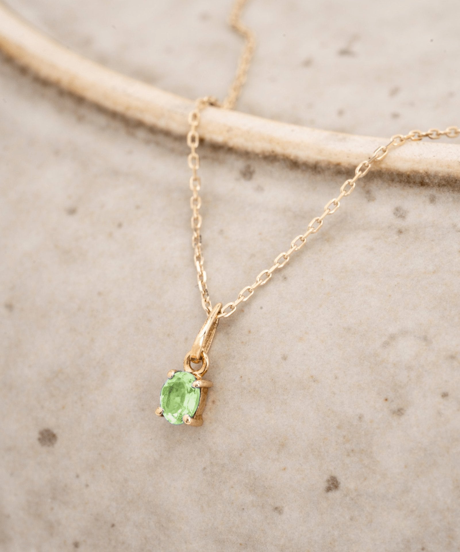 Picture of Luna Rae Solid 9k Gold Peridot Necklace
