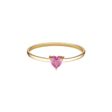 Pink Sapphire Heart Ring