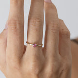 Pink Sapphire Heart Ring
