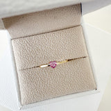 Pink Sapphire Heart Ring