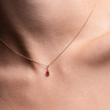 Picture of Luna Rae Solid 9k Gold Ruby Necklace