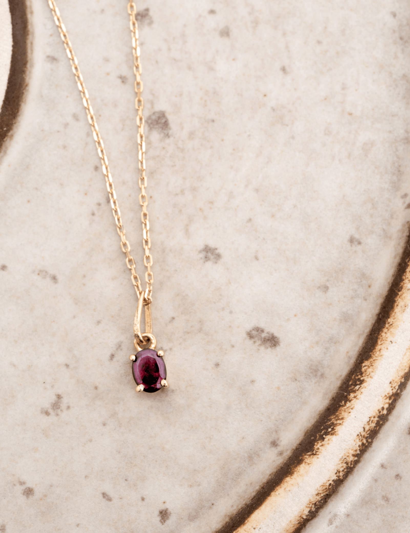 Picture of Luna Rae Solid 9k Gold Ruby Necklace