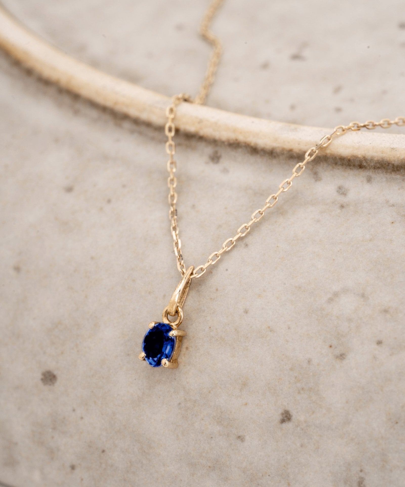 Picture of Luna Rae Solid 9k Gold Sapphire Necklace