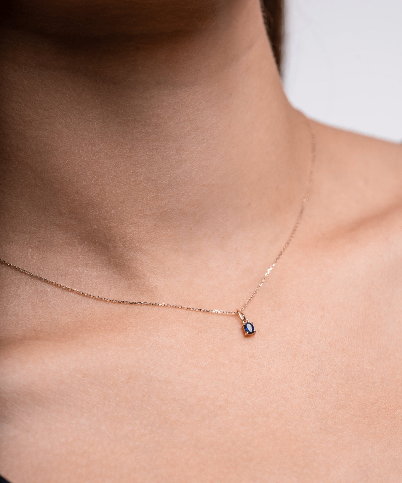 Picture of Luna Rae Solid 9k Gold Sapphire Necklace