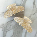 Signature Hair Claw Ivory Duo Set