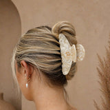 Signature Hair Claw Ivory Duo Set