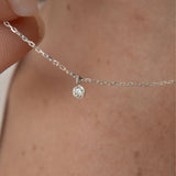 Silver Diamond Sky Necklace