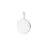 Silver Flat Disc Imprint Pendant