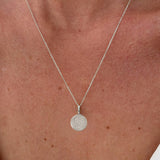 Silver Flat Disc Imprint Pendant