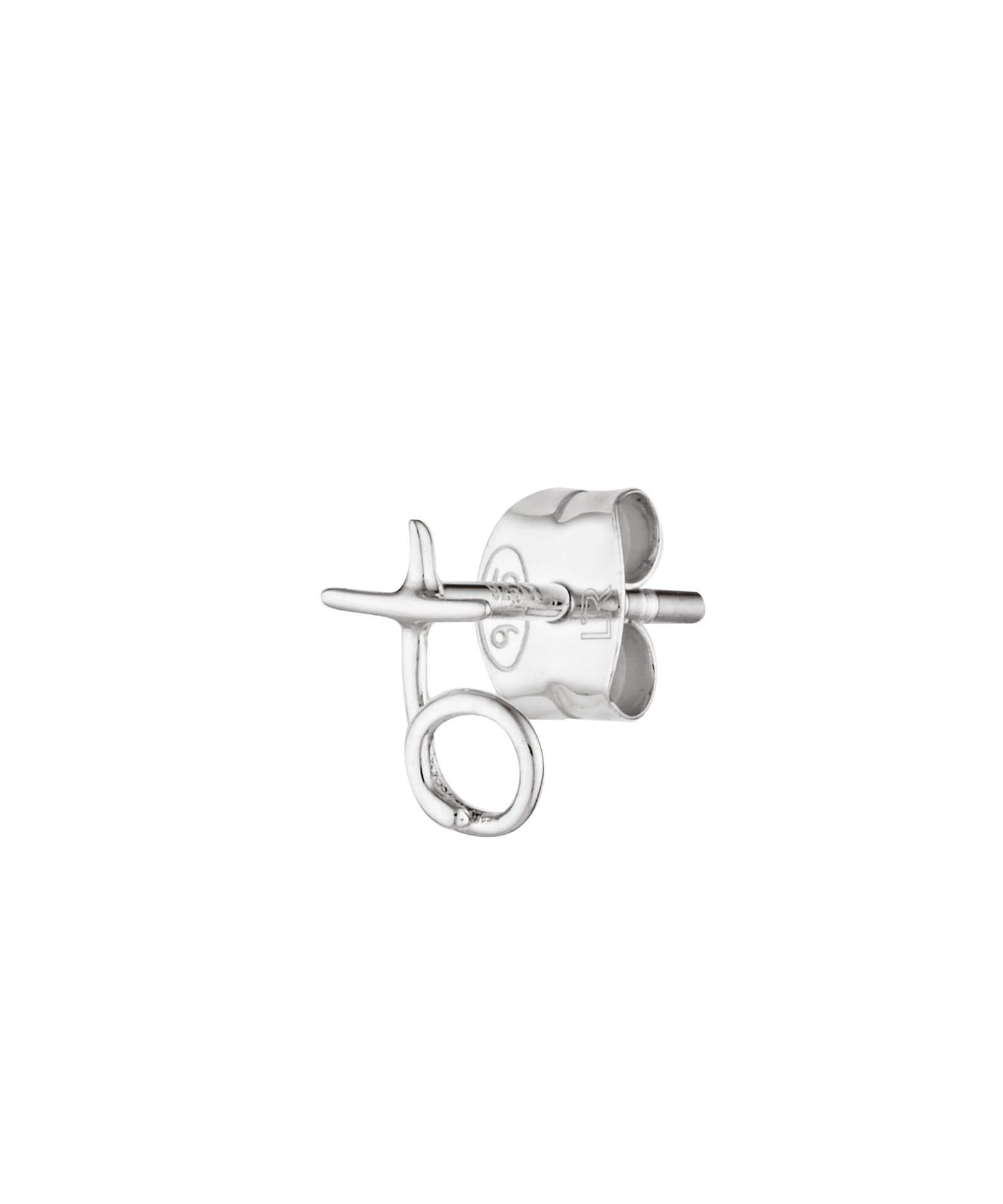 Silver Kiss Hug Studs