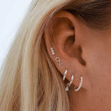 Silver Kiss Hug Studs