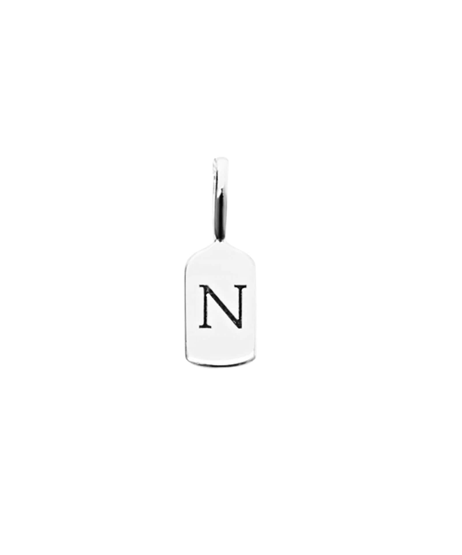 Silver Letter N