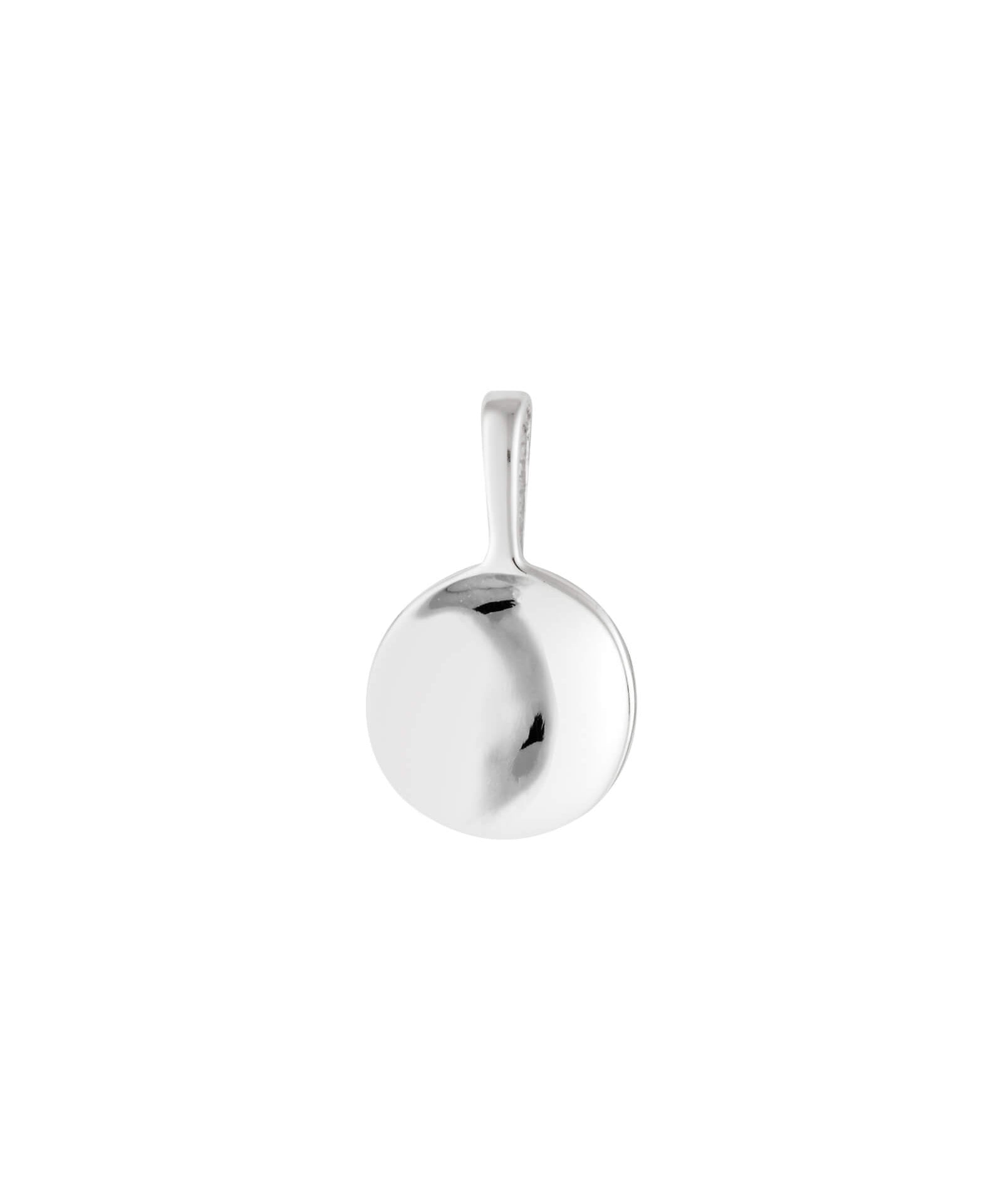 Silver Waved Disc Imprint Pendant