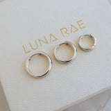 Sterling Silver Wide Hoops Medium
