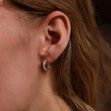 Sterling Silver Wide Hoops Small