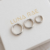 Sterling Silver Wide Hoops Small