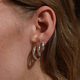 Sterling Silver Wide Hoops Small